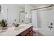 Bathroom featuring a vanity, toilet, and shower with a bathtub, complete with neutral colors at 68 Tanners Way, Clayton, NC 27527