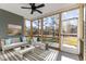 Cozy screened porch with comfortable seating and serene outdoor views at 100 Carol Cir # 17, Louisburg, NC 27549