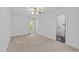 Bedroom with carpet, neutral walls, one window, and a ceiling fan at 11425 Horsemans Trl, Raleigh, NC 27613