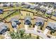 Aerial view of the neighborhood with nicely manicured lawns at 123 Gunderson Ln, Garner, NC 27529