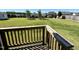 Well maintained private back yard is fenced with mature trees at 123 Gunderson Ln, Garner, NC 27529