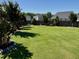 Lush backyard with well-kept lawn, manicured garden beds, and mature trees offering shade and privacy at 123 Gunderson Ln, Garner, NC 27529