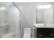 Bathroom features tile floor and shower, toilet and sink at 123 Gunderson Ln, Garner, NC 27529