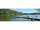 People fishing from a pier on Lake Benson, surrounded by lush trees at 1302 Buffaloe Rd, Garner, NC 27529