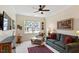 Cozy living room with neutral tones and natural light at 131 English Violet Ln, Raleigh, NC 27610