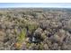 A tranquil neighborhood aerial view showcases mature trees, adding charm to the houses at 1401 Granada Dr, Raleigh, NC 27612
