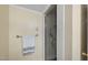 Bathroom view showcases a glass-enclosed shower with white tile walls at 1401 Granada Dr, Raleigh, NC 27612