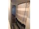 Bathroom showcasing a shower with a striped curtain and modern fixtures, blending style with functionality at 1700 Warrenton Rd, Henderson, NC 27537