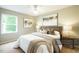 Inviting bedroom with a cozy bed, soft lighting, and calming decor at 1911 Falls Landing Dr # 106, Raleigh, NC 27614