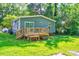 The back of the house features a wooden deck and a spacious grassy area at 230 Parkland Rd, Raleigh, NC 27603