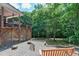 Landscaped backyard features a stone patio and gravel area, offering a serene outdoor living space at 382 Valley Ln, Pittsboro, NC 27312