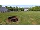 Wide backyard features manicured lawn and potential garden area at 412 Carr Store Rd, Cedar Grove, NC 27231