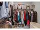 This walk-in closet includes shelving, rods, and ample space for organizing your wardrobe at 412 Carr Store Rd, Cedar Grove, NC 27231