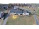 Aerial view showcases a home with a long driveway at 526 N Fairview Rd, Rocky Mount, NC 27801