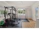 Home gym featuring modern exercise equipment and natural light at 5308 Montclair Dr, Raleigh, NC 27609