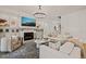 Cozy living room with a fireplace and modern decor at 5308 Montclair Dr, Raleigh, NC 27609