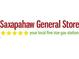 Logo for Saxapahaw General Store, marked with a five-star rating at 5625 Church Rd, Graham, NC 27253