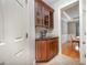 Kitchen area leads into dining room at 8840 Woodyhill Rd, Raleigh, NC 27613