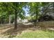 Relaxing backyard featuring a hammock hanging between two trees, perfect for enjoying peaceful outdoor moments at 9212 Sayornis Ct, Raleigh, NC 27615