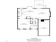 Detailed floor plan showcasing the layout of the home's first floor, including kitchen, dining room, and garage at 9212 Sayornis Ct, Raleigh, NC 27615
