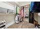 Walk-in closet with clothing racks and shelves for ample storage and organization at 105 Old Barn Way, Wendell, NC 27591