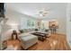 Inviting living room with hardwood floors and an open floor plan at 105 Old Barn Way, Wendell, NC 27591