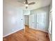 Cozy bedroom with hardwood floors and multiple closets at 121 Chimney Rise Dr, Cary, NC 27511