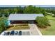 An aerial view of the community center, showcasing its modern architecture and welcoming entrance at 1600 Drift Falls Ln, Wendell, NC 27591
