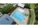 Aerial shot showcasing the large community pool and surrounding lounge area at 1600 Drift Falls Ln, Wendell, NC 27591