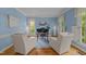 Comfortable office with natural light and hardwood floors, ideal for remote work at 18 Acornridge Ct, Durham, NC 27707