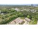 Aerial view of the community surrounded by lush greenery and trees at 3109 Stockdale Dr, Raleigh, NC 27609