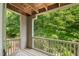 A charming balcony surrounded by abundant greenery offers a serene outdoor space at 313 Glen Echo Ln # J, Cary, NC 27518