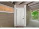 Front door entryway featuring a welcome mat at 313 Glen Echo Ln # J, Cary, NC 27518