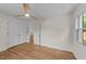 Cozy bedroom with hardwood floors, closet, and neutral paint at 314 Wrenn St, Apex, NC 27502