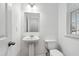 Cozy powder room with pedestal sink, and ample lighting at 3141 Rapid Falls Rd, Cary, NC 27519