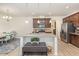 Modern kitchen with stainless steel appliances, granite counters, and an island at 425 Liberty Hill, Morrisville, NC 27560