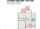 Detailed floor plan showcasing the layout of the first floor with kitchen, living room, dining, and garage at 453 Granite Saddle Dr, Rolesville, NC 27571