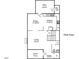This is a detailed floor plan for the first floor of the house including a kitchen, living room, and dining room at 5016 Dawn Piper Dr, Raleigh, NC 27613