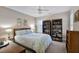 Comfortable bedroom featuring a ceiling fan, one window, and carpeted floors at 511 Windstream Way, Cary, NC 27518