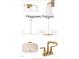 Selection of Ferguson lighting fixtures in gold finish for bathrooms, halls, and other spaces at 516 Hillard Ln, Wendell, NC 27591