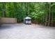 Backyard featuring a parked Airstream trailer offers unique living space in nature at 574 Chatham Dr, Chapel Hill, NC 27516