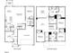 Detailed floor plan of the first and second floors, illustrating the layout and dimensions of rooms at 736 Deschutes Dr, Garner, NC 27529