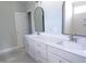 Unfinished bathroom with double vanity and modern fixtures at 802 Shade Tree Rd, Benson, NC 27504