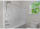Bathroom with a shower and toilet at 8304 Southmoor Hill Trl, Wake Forest, NC 27587