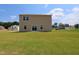 Large backyard with a well-maintained lawn, perfect for Gathering gatherings and recreation at 935 Bombardier Ln, Spring Hope, NC 27882