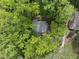 Aerial view of a home with mature trees surrounding the property at 103 Oxford Cir, Knightdale, NC 27545