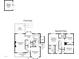 An overhead floor plan showcasing the layout of the two-story home and storage building with labeled room dimensions at 103 Oxford Cir, Knightdale, NC 27545