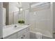 Bathroom featuring a vanity with sink and a shower and tub combo at 107 Governors House Dr, Morrisville, NC 27560