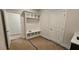Bright mudroom features built-in storage cubbies and seating, offering practical organization at 109 Drew St, Louisburg, NC 27549