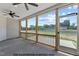 Enjoy outdoor living on this screened porch, overlooking a private backyard at 109 Drew St, Louisburg, NC 27549
